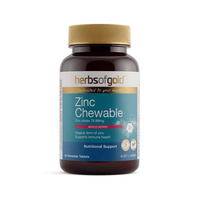 HERBS OF GOLD ZINC CHEWABLE 60T