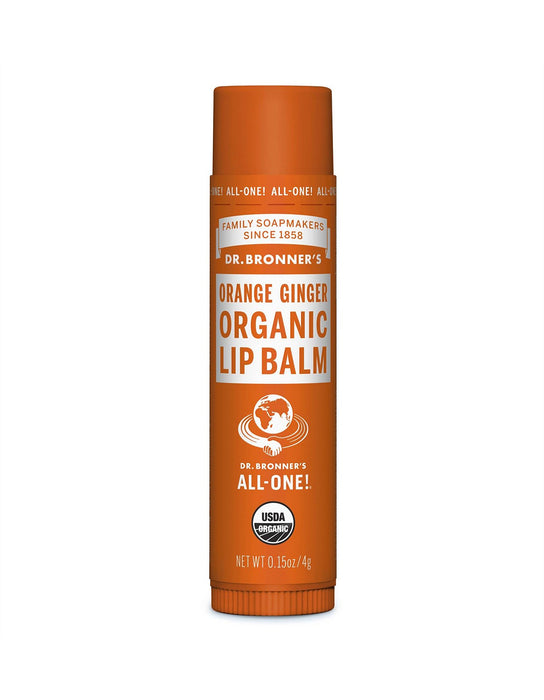 Dr Bronner's Lip Balm Organic Orange Ginger 4g