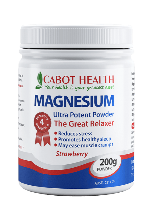 Cabot Health Magnesium Ultra Potent Powder Strawberry 200g