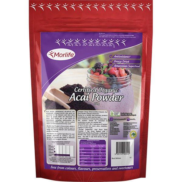 MORLIFE - ACAI POWDER CERTIFIED ORGANIC 80G
