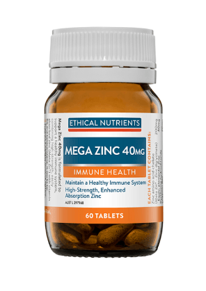 Ethical Nutrients Mega Zinc 40mg Tablets
