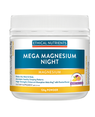 Ethical Nutrients Mega Magnesium Night Mango Passion 126g Powder