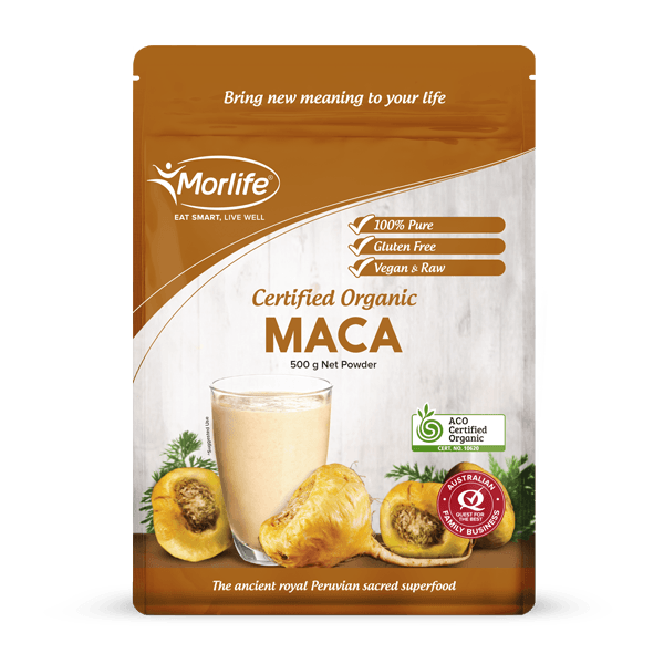 MORLIFE - MACA POWDER CERTIFIED ORGANGIC 500G