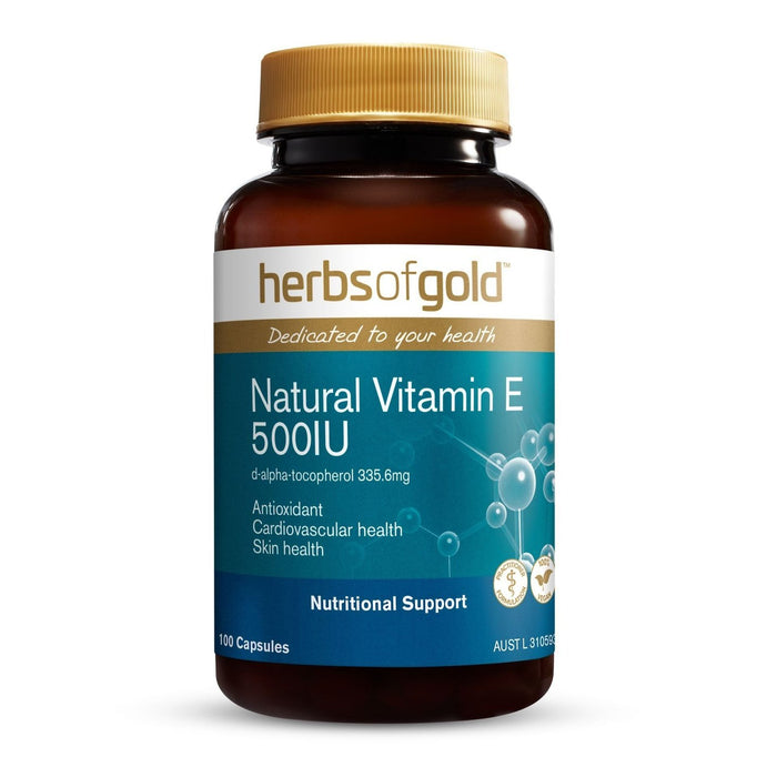 HERBS OF GOLD NATURAL VITAMIN E 500 IU 100VC