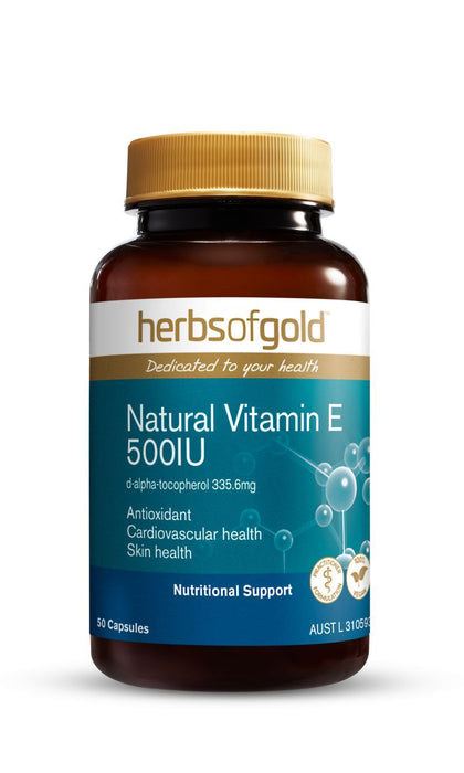 HERBS OF GOLD NATURAL VTAMIN E 500IU 50VC