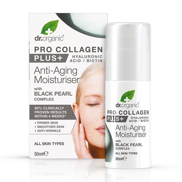 Dr. Organic Pro Collagen+ Anti-Aging Moisturiser With Black Pearl Complex 50ml