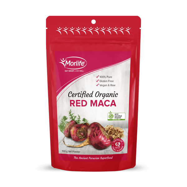 MORLIFE - MACA RED POWDER CERTIFIED ORGANIC 100G