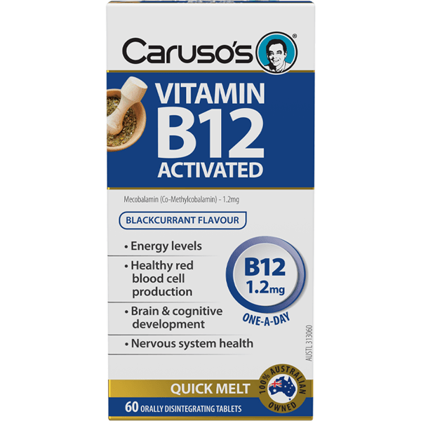 Caruso's Vitamin B12 Activated 1200mcg - 60 Tablets
