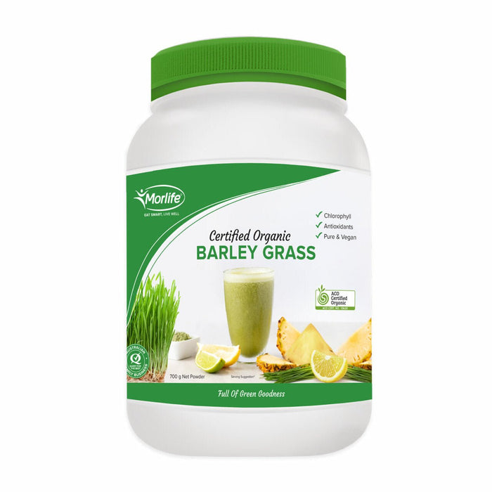 MORLIFE - BARLEY GRASS CERTIFIED ORGANIC 700G