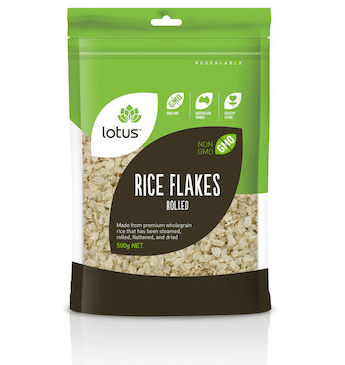 Lotus Rice Flakes Brown Rolled 500g