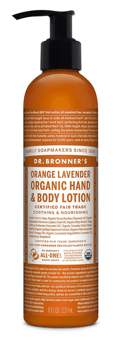 Dr Bronner's Orange Lavender Organic Hand & Body Lotion 237mL