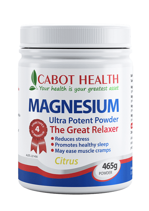 Cabot Health Magnesium Ultra Potent Powder Citrus 465g
