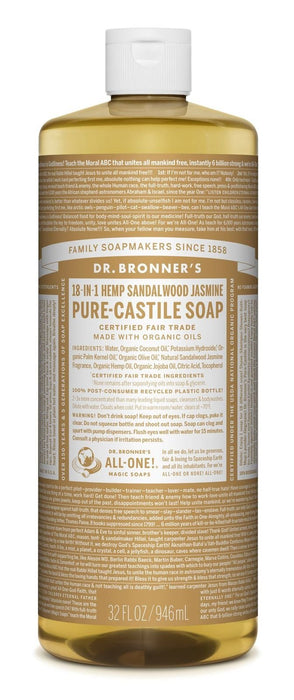 Dr Bronner's 18-In-1 Hemp Sandalwood Jasmine Pure Castile Soap 946ml