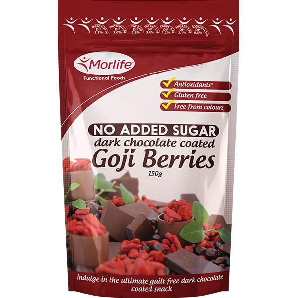 MORLIFE - NO ADDED SUGAR CHOCOLATE GOJI BERRIES 150G