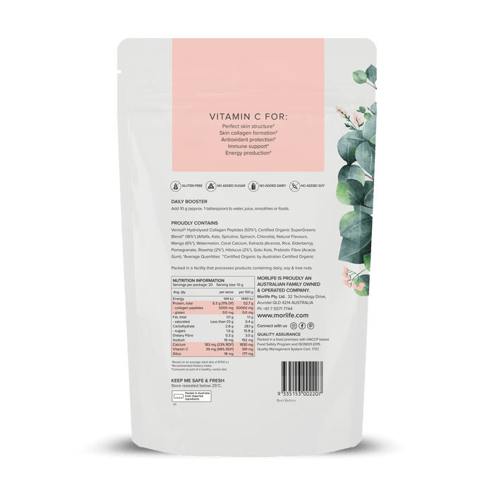 MORLIFE - BEAUTY GREENS JUICE MANGO 200G