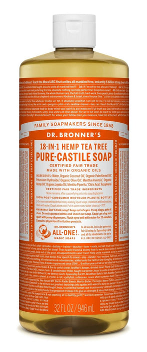 Dr Bronner's 18-In-1 Hemp Tea Tree Pure Castile Soap 946ml