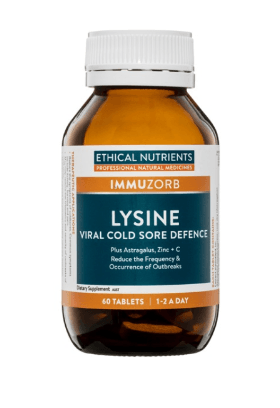 Ethical Nutrients Lysine Viral Cold Sore Defence 60 Tablets
