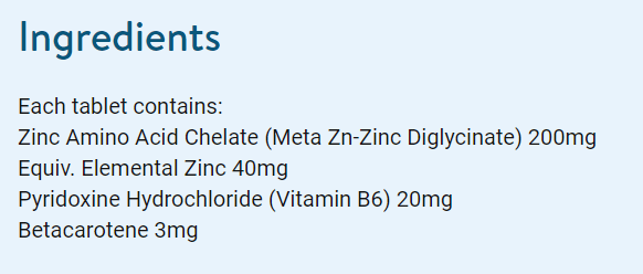 Ethical Nutrients Mega Zinc 40mg Tablets