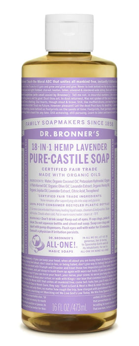 Dr Bronner's 18-In-1 Hemp Lavender Pure Castile Soap 473ml