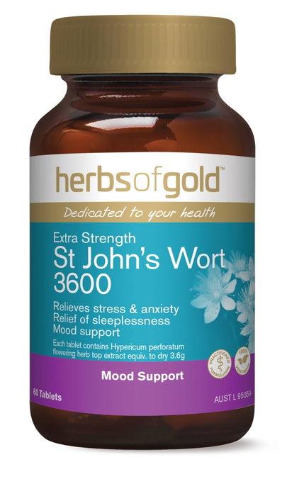 HERBS OF GOLD EXTRA STRENGTH ST JOHNS WORT 60T