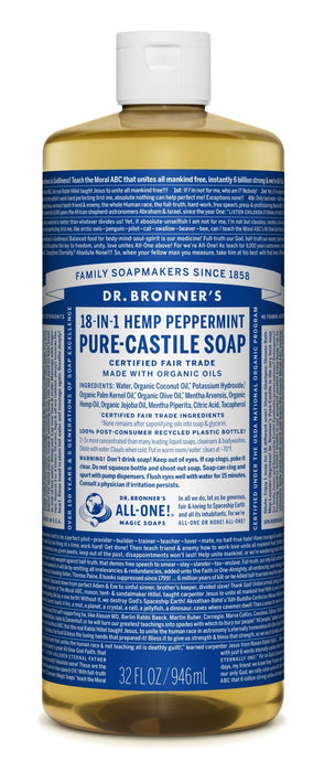 Dr Bronner's 18-In-1 Hemp Peppermint Pure Castile Soap 946ml