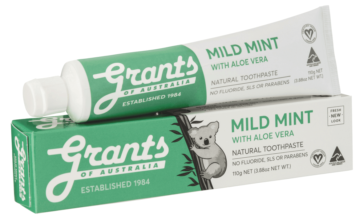 Grants Australian Mild Mint Toothpaste Fluoride Free