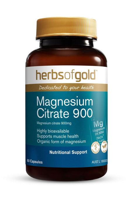 HERBS OF GOLD MAGNESIUM CITRATE 900 60VC
