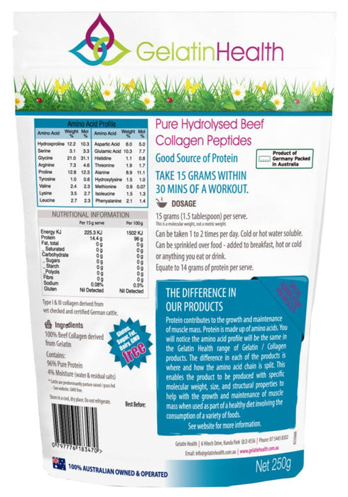 Gelatin Health - Collagen Muscle Repair 250g