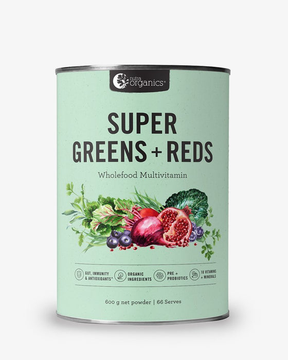 Nutra Organics - Super Greens + Reds 600g