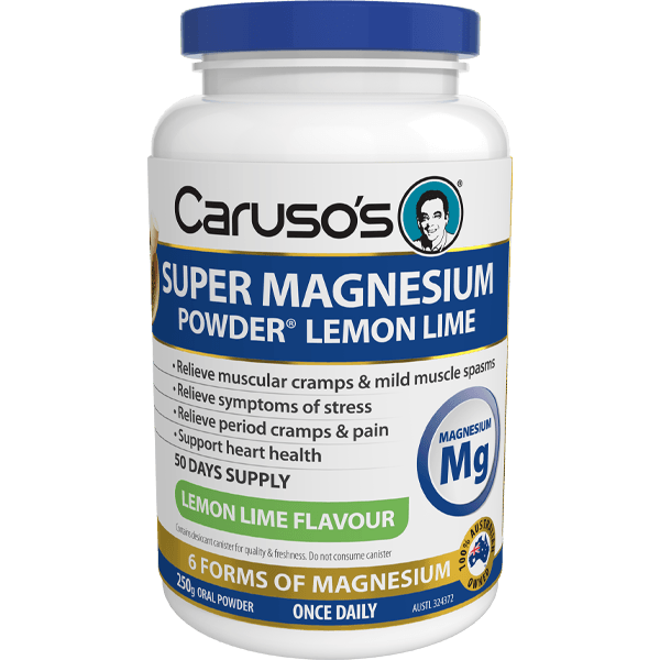 Caruso's Super Magnesium - 250gm Lemon Lime Powder