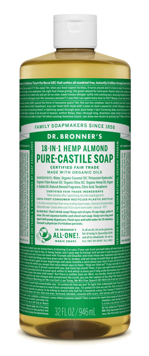 Dr Bronner's 18-in-1 Hemp Almond Pure Castile Soap 946ml