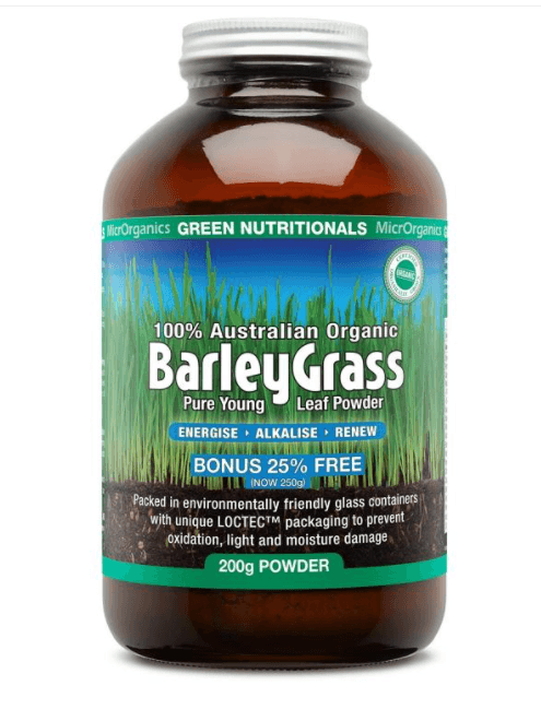 MicrOrganics 100% Australian Organic Barley Grass Powder 200g