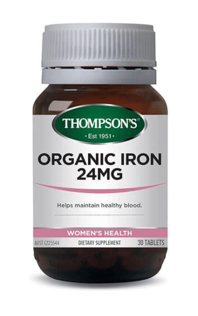 Thompson's Organic Iron 24mg 30 Tablets