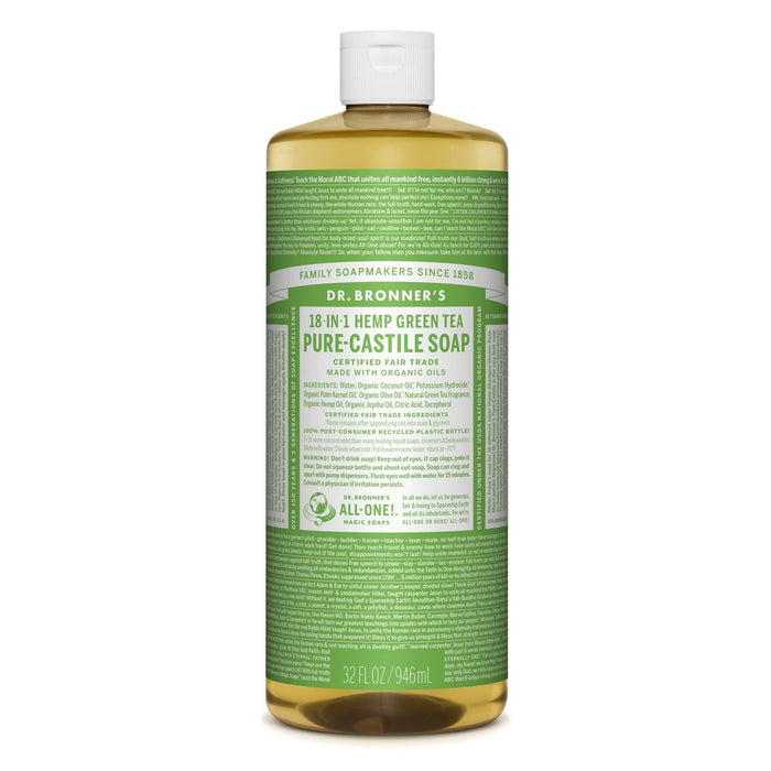 Dr Bronner's 18-In-1 Hemp Green Tea Pure Castile Soap 946ml