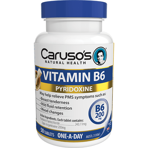 Caruso's Vitamin B6 Pyridoxine 200mg - 50 Tablets