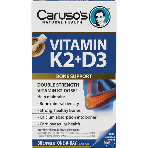 Caruso's Vitamin K2 + D3 - 30 Capsules