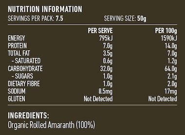 Lotus Amaranth Flakes Rolled Organic 375g