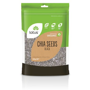 Lotus Chia Seeds Black Organic 500g