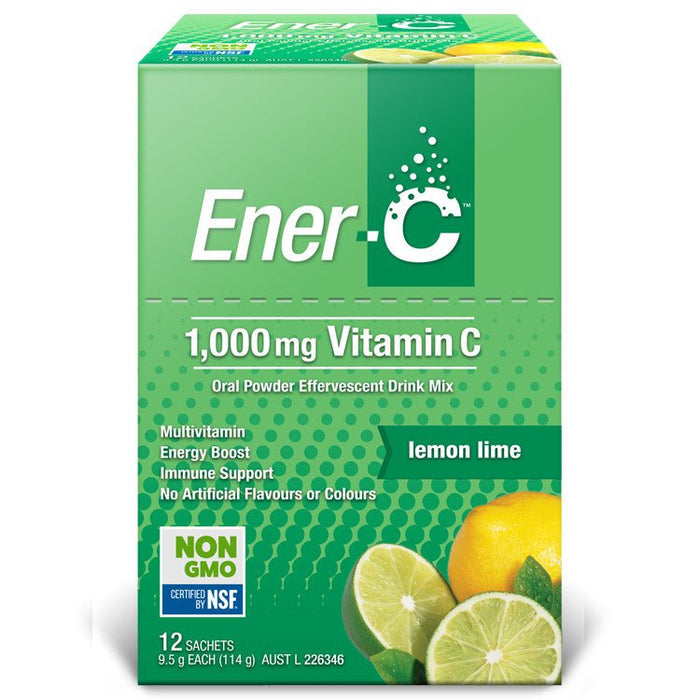 Ener-C Lemon Lime Effervescent Vitamin Powder 12 Sachets