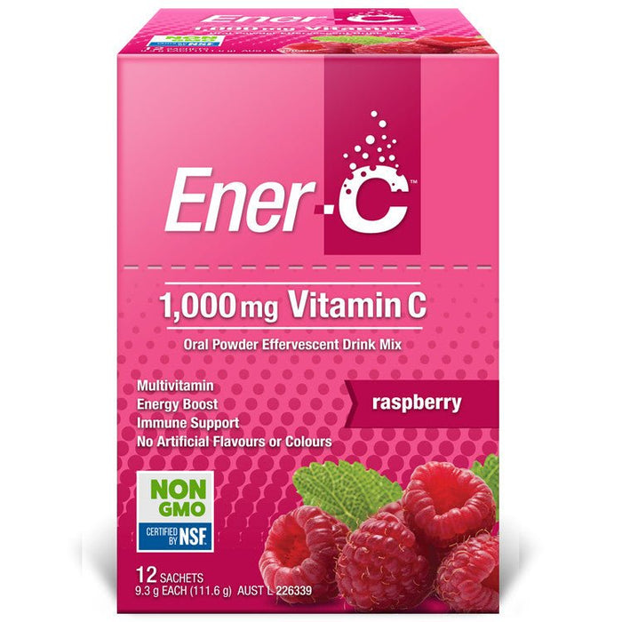 Ener-C Raspberry Effervescent Vitamin Powder 12 Sachets