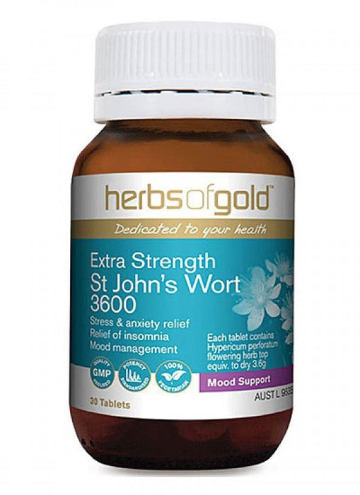 HERBS OF GOLD EXTRA STRENGTH ST JOHNS WORT 30T