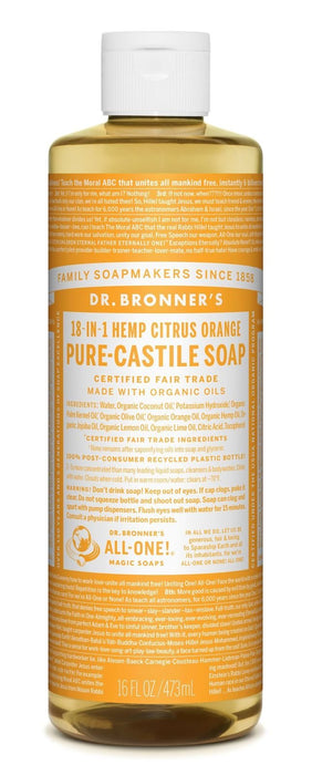 Dr Bronner's 18-In-1 Hemp Citrus Pure Castile Soap 473ml