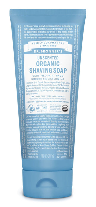 Dr Bronner's Unscented Organic Shaving Soap