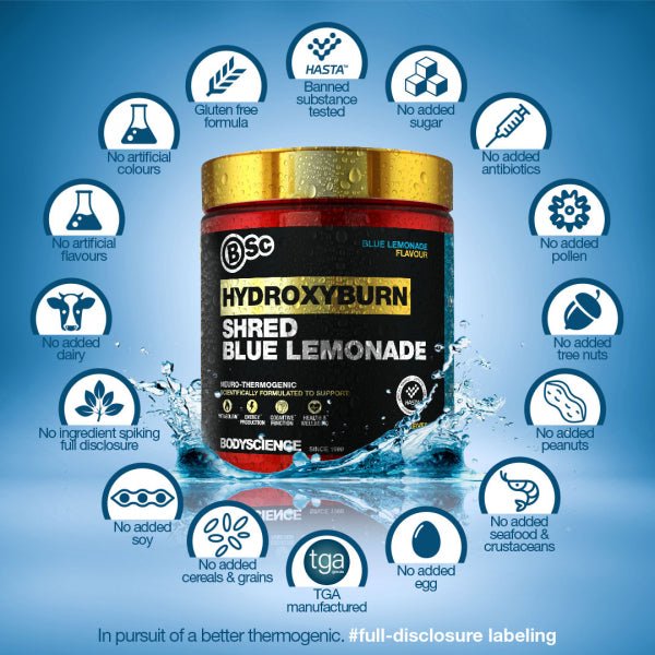 Body Science HydroxyBurn Shred Lemon Lime 300g