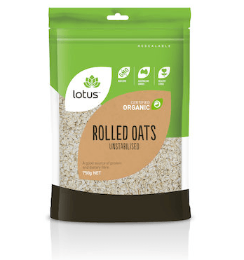 Lotus Oats Rolled Unstabilised Organic 750g
