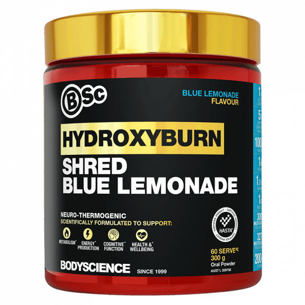 Body Science HydroxyBurn Shred Blue Lemonade 300g