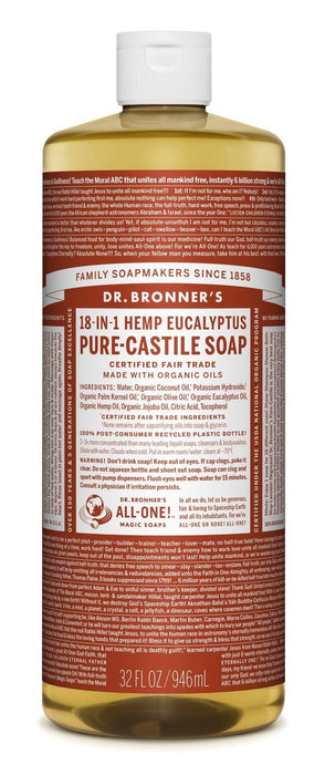 Dr Bronner's 18-In-1 Hemp Eucalyptus Pure Castile Soap 946ml
